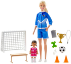 Zestaw zabawek Mattel Barbie GLM47 Trenerka piłki nożnej 2 figurki + akcesoria sportowe (0887961845396) - obraz 2