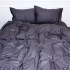 Постельное белье MirSon Satin Stripe 30-0012 Dark 175х210 двуспальный (2200005251973)[30009]