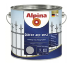 Эмаль алкидная глянцевая Alpina Direkt Auf Rost RAL7040 Оконно-серая 0,7 л