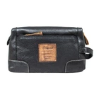 Чоловічий шкіряний несесер-косметичка для подорожей Ashwood 4557 Black (Чорний)