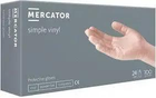 Рукавички вінілові неприпудрені MERCATOR одноразові simple vinyl powder free S 100 шт