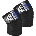 Бінті на коліна RDX GYM KNEE WRAP R11 BLACK/BLUE