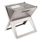 Гриль угольный складной Bo-Camp Notebook/Fire Basket Compact Silver из нержавеющей стали