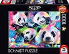 Puzzle Schmidt Sheena Pike Pandy i kwiaty 69.3 x 49.3 cm 1000 elementów (4001504585167) - obraz 1