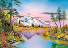 Puzzle Schmidt Bob Ross Odbicie w tafli wody 69 x 49 cm 1000 elementów (4001504575359) - obraz 2