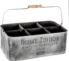 Doniczki metalowe Atmosphera Home Edition w stylu vintage Szary (3560238328606)