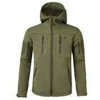 Чоловіча куртка Eagle Soft Shell JA-01-0 з флісом Green Olive XL - зображення 1