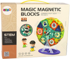 Klocki magnetyczne LEAN Toys 3D Buildings Diabelski Młyn 71 elementów (5905515350990)