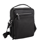 Сумка мужская кожаная черная Tiding Bag M5608-1A через плечо с ручкой