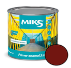 Грунт-эмаль 3 в 1 универсальная антикоррозионная полуглянцевая Miks Color (Ral 8070 шоколадно-коричневый) 12