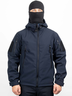 Тактична куртка WinTac Soft Shell VIKING Dark Navy Blue L темно-синя - зображення 1