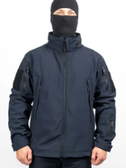 Демісезонна тактична куртка WinTac Soft Shell Stalker Dark Navy Blue M темно-синя