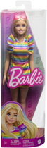 Lalka Barbie Fashionista z szelkami w sukience w paski (0194735157488) - obraz 5