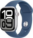 Смарт-годинник Apple Watch Series 10 GPS 42mm Silver Aluminium Case with Denim Sport Band - S/M (MWWA3)