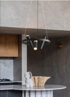 Люстра подвесная LOFT на 6 лампочек 26151 Черный 30-200х45х45 см. 4226032