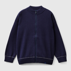 Детская вязаная кофта на молнии для мальчика United Colors of Benetton 10C1C500M.G-252 S 120 см Темно-синяя (8056256490364)