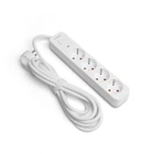 Сетевой удлинитель VIDEX ONCORD с/з 4п 3м (3x1.5мм) с кнопкой White VF-PD43G-W