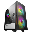 Корпус для компьютера АТХ GameMax Aero без БП/подсветка/Miditower Черный / Корпус для ПК
