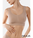 Топ из микрофибры на широких бретельках - Giulia - TANK TOP - S/M - Naturale