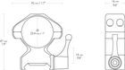Кольца быстросъемные Hawke Precision Steel. d - 25.4 мм. High. Weaver/Picatinny - изображение 2