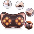 Массажная подушка Massage Pillow CHM-8028 на 8 роликов для шеи и спины, массажёр роликовый