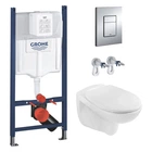 Інсталяція Grohe Rapid Sl 3 В 1 3884966Q + Унітаз Безободковий Kroner Oker Whi533536 Rimless З Сидінням Slim Duroplast Soft Close Quick Relase Ko533536Whir