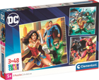 Puzzle Clementoni Super Kolor Dc Comics Justice League 3 po 48 elementów (8005125252961)