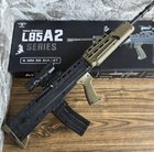 Страйкбольна Гвинтівка Автомат VIGOR L85A2 приціл та ліхтарик 6 мм Чорно-коричневий - зображення 7