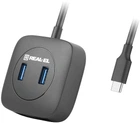 USB-хаб Real-El CQ-407 4xUSB-A 3.0 Чорний (4743304102020)