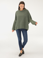 Bluza damska bez kaptura oversize Unisono 170-1110-1 S Zielona (5906140621585) - obraz 2