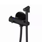 Гигиенический душ GAPPO G7290-6 черный с термостатом и крючком (1042581)