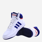 Tenisówki chłopięce adidas hoops 3.0 Mid K GZ9647 36 Biały/Niebieski (4066746069097) - obraz 4