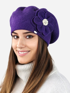 Beret damski Kamea K.23.023.61 54-60 Fioletowy (5903246785562)