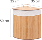 Кошик для білизни Wenko Bamboo 48 л Коричневий (3560231641160) - зображення 4