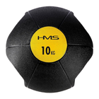 Фітнес м'яч HMS Soft Weight 10 кг чорно-жовтий (5907695540086)