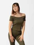 Top damski elegancki DKaren Bayo M Khaki (5903251477650) - obraz 3