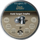 Пули пневматические H&N Field Target Trophy 6,35 mm , 1.29 г, 200 шт/уп. - изображение 1