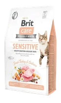 Сухой корм для кошек Brit Care Cat GF Sensitive Digestion & Delicate Taste для привередливых с индейкой и лососем
