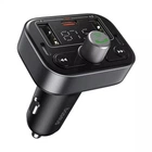 FM-трансмітер модулятор + 2USB 2.4A +Type-C для зарядки Baseus T-Typed Bluetooth FM Launcher S-09 Pro black (C10762200113-00)