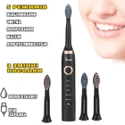 Электрическая зубная щетка Shuke SK601 аккумуляторная щетка для зубов с 4 насадками Черная