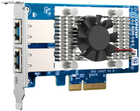 Мережева карта QNAP Dual-port 5-speed 10 GbE (RJ45) Network Expansion Card (QXG-10G2T)