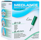 Ланцети для забору крові HTL Sfera MEDLANCE PLUS Extra 21 G Green 200 шт