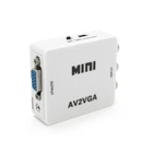 Аудіо-відео конвертер Mini AV to VGA адаптер 3RCA тюльпан композитний вхід на VGA відеовихід з підтримкою HD-роздільна здатність 720P/1080P білий