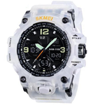 Наручные мужские часы Skmei 1155BWT с подсветкой 5 АТМ White-Black (7_01092)