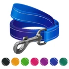 Поводок для собак нейлоновый WAUDOG Nylon Mono светоотражающий, M, Ш 20 мм, Длина 122 см синий