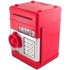 Сейф копилка NUMBER BANK детский, с кодовым замком и купюроприемником, красный (MA229red)