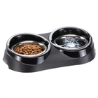 Пластиковая подставка с мисками из стали для собак Ferplast DUO FEED, 1.7 л