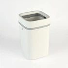 Ведро для мусора MBM HOME без крышки BIN-25 15L WHITE/GRAY бело-серое