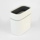 Відро для сміття MBM HOME без кришки BIN-24 10L WHITE/GRAY біло-сіре
