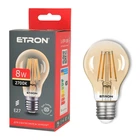 Светодиодная филаментная LED лампа А60 E27 8W 2700K ETRON 1-EFP-185 Filament